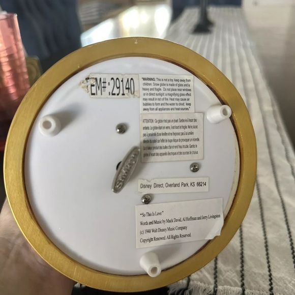 VTG Disney Cinderella Prince Charming Musical Snow Globe So This Is Love - Picture 6 of 6